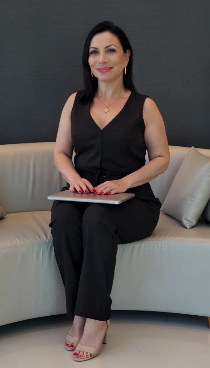 Dra. Fabiana Lacorte em seu escritório